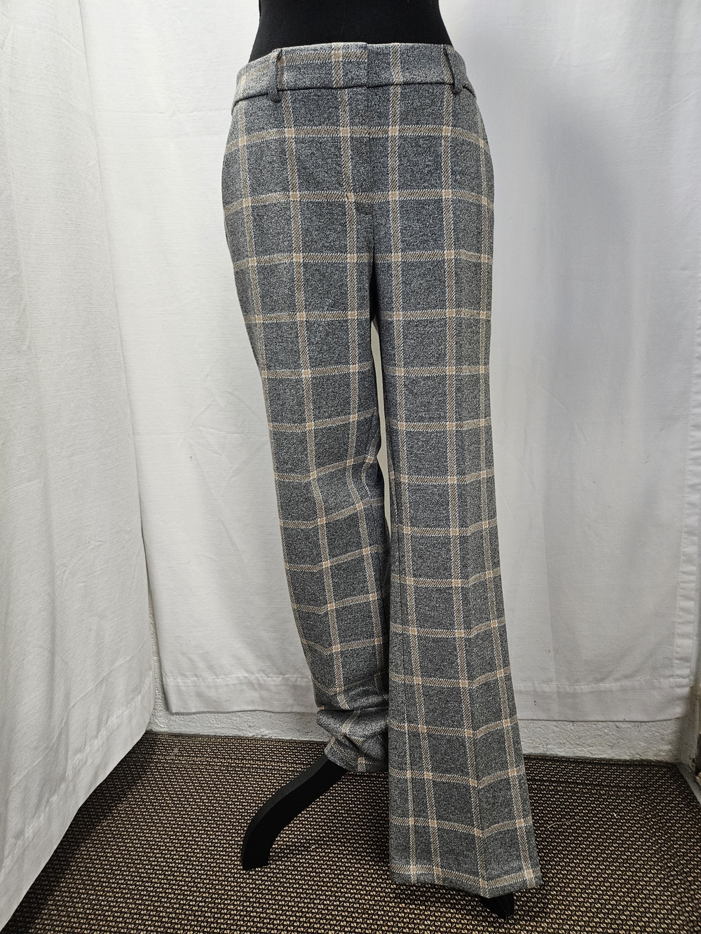 Express Columnist Boot Mid Rise Plaid Pants 10L